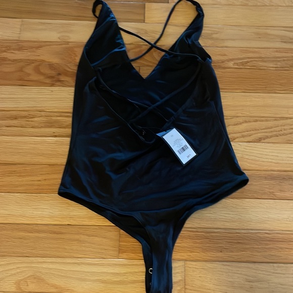 NWT Dynamite Black Open Back Bodysuit - Picture 2 of 3